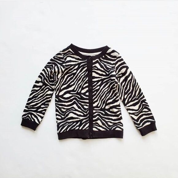 H&M NWT zebra print cardigan 12-18 months - Picture 1 of 2